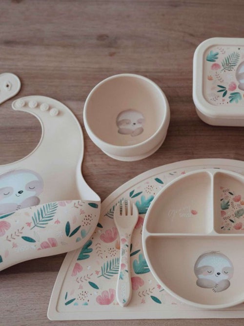 Sassi Junior | Bavoir récupérateur en silicone Animaux - Kiabi