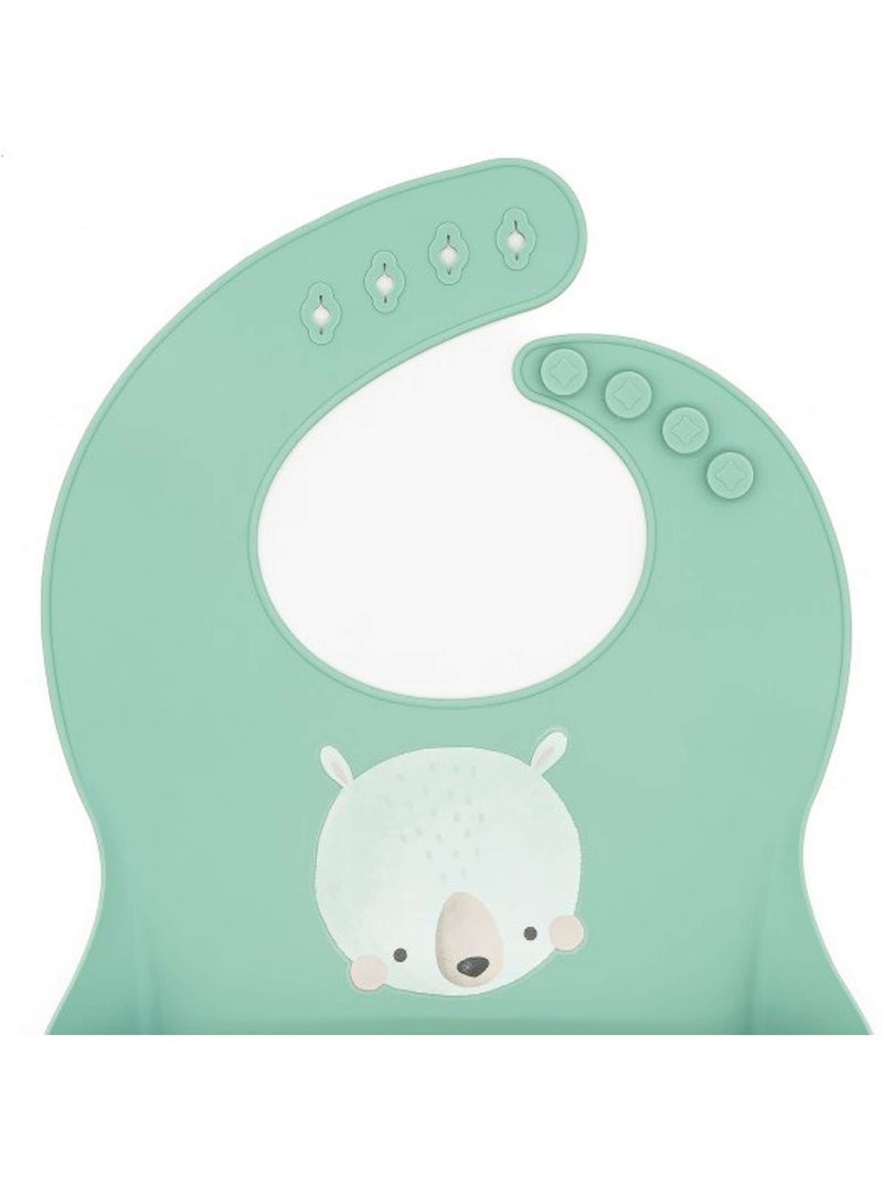 Sassi Junior | Bavoir récupérateur en silicone Animaux Bleu - Kiabi