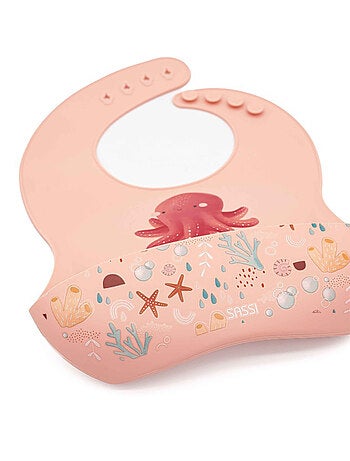 Sassi Junior | Bavoir récupérateur en silicone Animaux