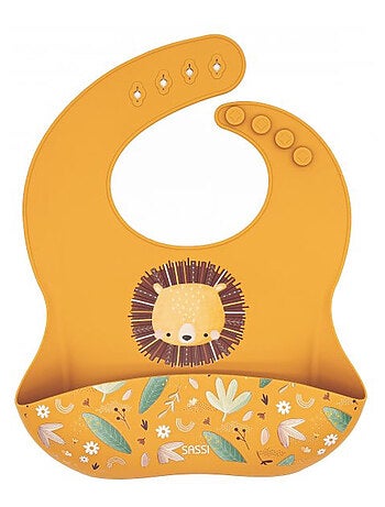 Sassi Junior | Bavoir récupérateur en silicone Animaux
