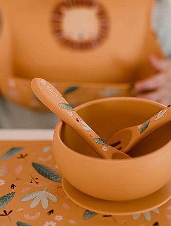 Sassi Junior | Bavoir récupérateur en silicone Animaux