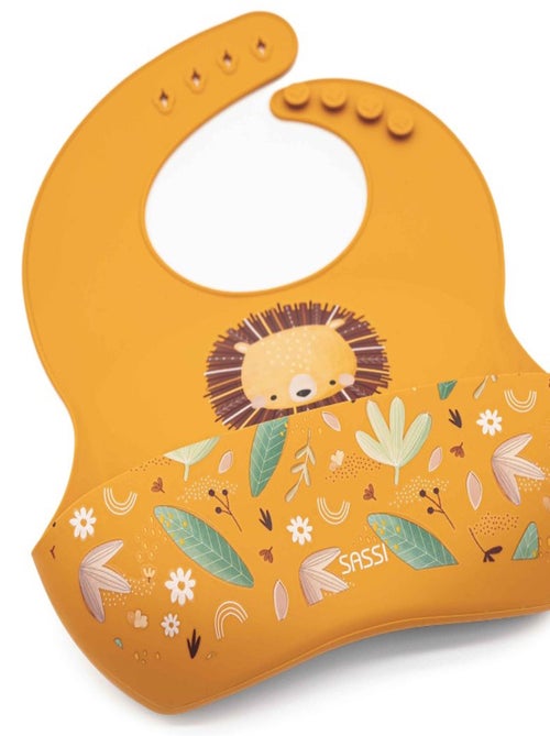 Sassi junior | bavoir récupérateur en silicone animaux - Kiabi