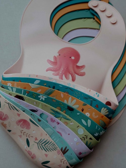 Sassi Junior | Bavoir récupérateur en silicone Animaux - Kiabi