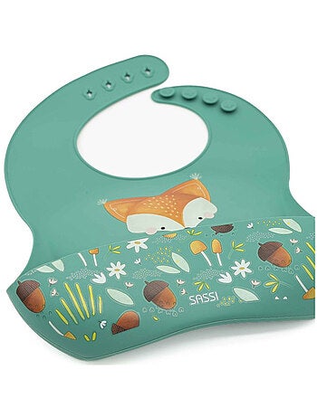 Sassi Junior | Bavoir récupérateur en silicone Animaux