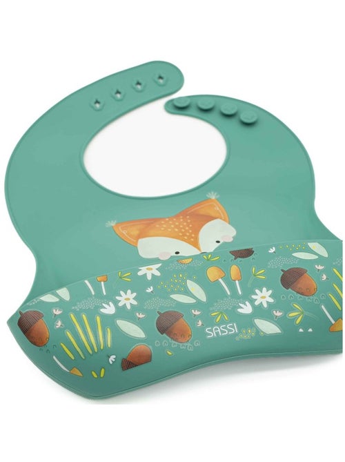 Sassi Junior | Bavoir récupérateur en silicone Animaux - Kiabi