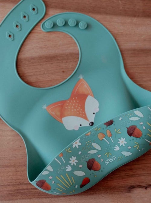 Sassi Junior | Bavoir récupérateur en silicone Animaux - Kiabi