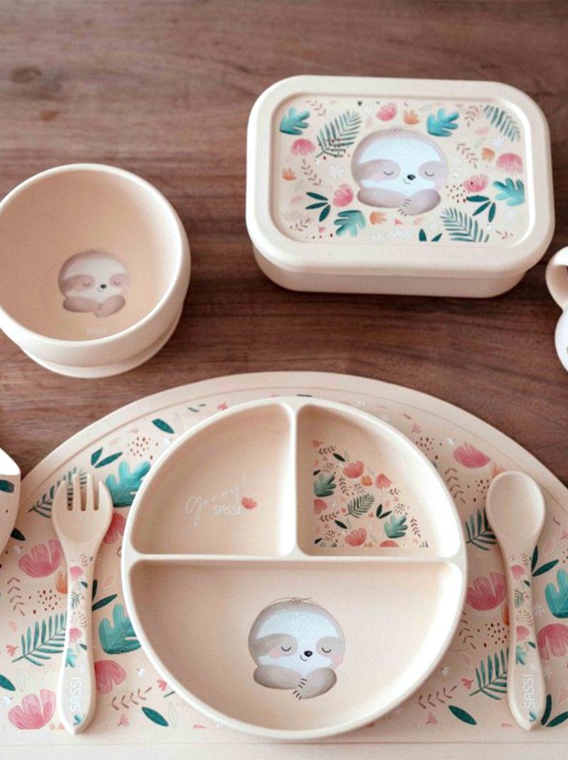 Sassi Junior | Boite à gouter lunch box en silicone Animaux Beige - Kiabi