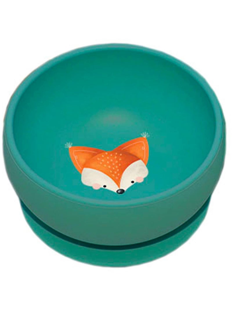 Sassi Junior | Bol en silicone avec ventouse Animaux Vert forêt - Kiabi