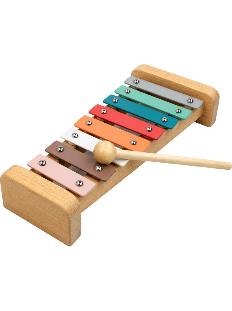 Sassi junior | jouet xylophone en bois enfant avec livre d'apprentissage Beige - Kiabi