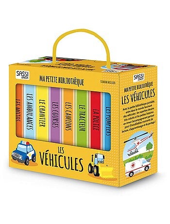 Sassi Junior | Lot de 8 livres - Ma petite bibliothèque Les véhicules