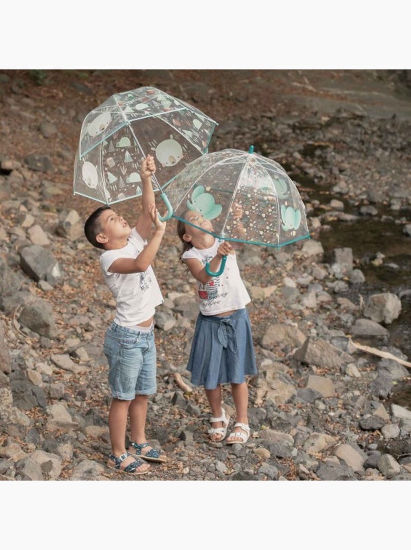 Sassi Junior | Parapluie transparent pour enfant Animaux Bleu marine - Kiabi