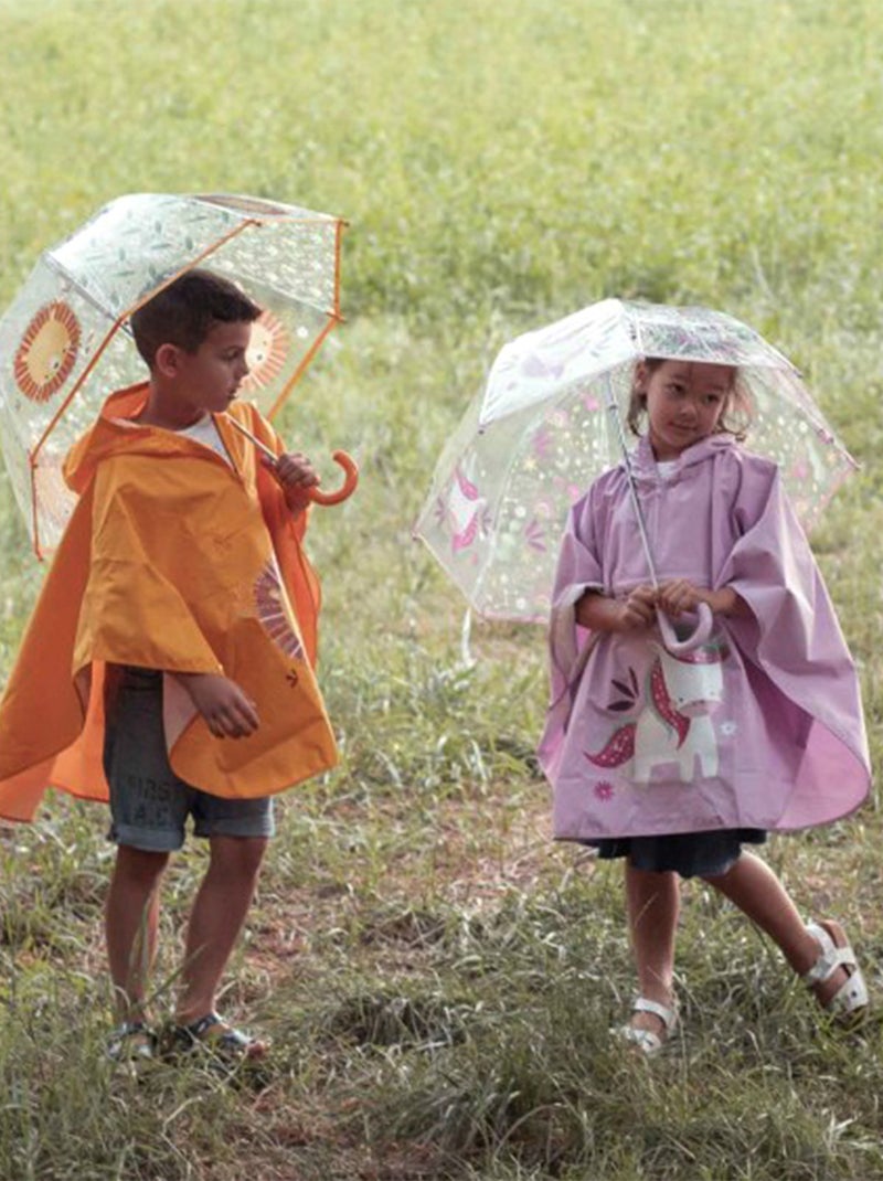 Sassi Junior | Parapluie transparent pour enfant Animaux Orange - Kiabi