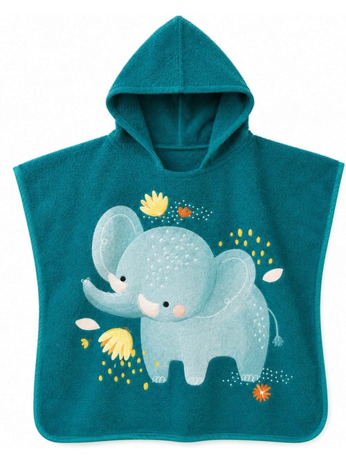 Sassi junior | poncho de bain enfant à capuche en coton animaux - Kiabi