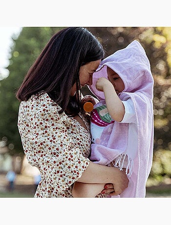 Sassi junior | poncho de bain enfant à capuche en coton animaux