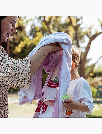 Sassi junior | poncho de bain enfant à capuche en coton animaux