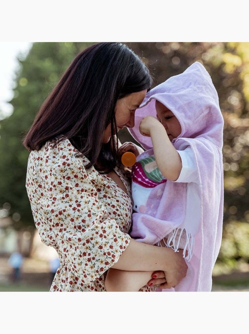 Sassi junior | poncho de bain enfant à capuche en coton animaux - Kiabi