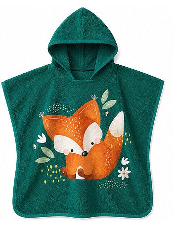 Sassi junior | poncho de bain enfant à capuche en coton animaux