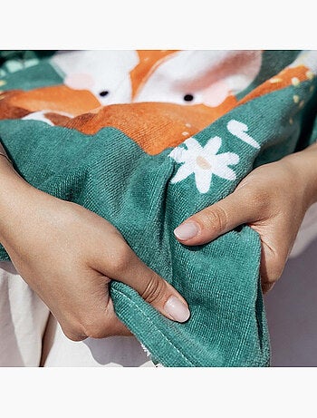 Sassi junior | poncho de bain enfant à capuche en coton animaux