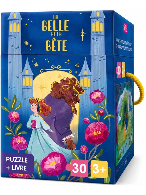 Sassi Junior | Puzzle et livre Disney La Belle et la Bête - Kiabi