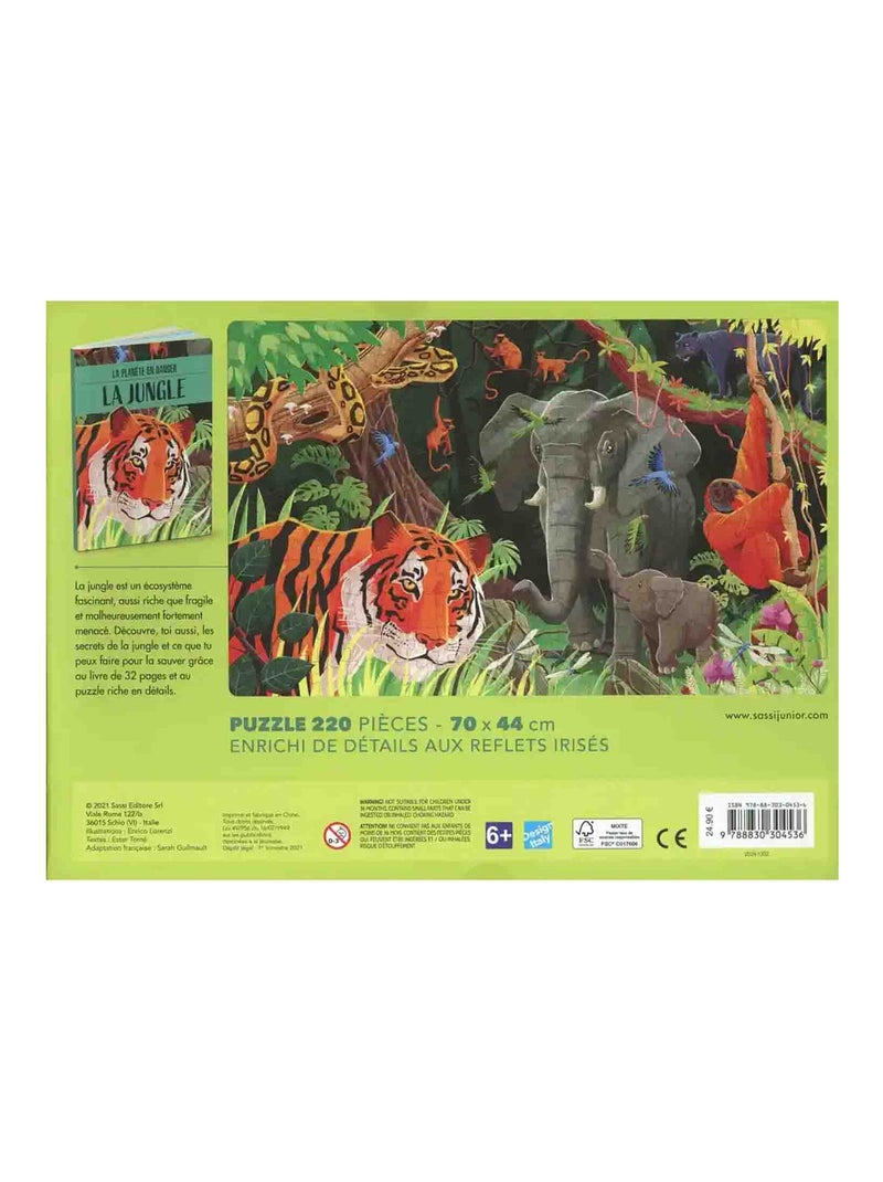 Sassi Junior | Puzzle & Livre La planète en danger La jungle N/A - Kiabi