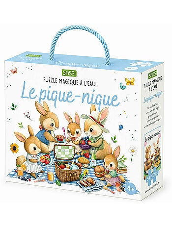 Sassi Junior | Puzzle magique à l'eau enfant 54 pièces coloriage réutilisable