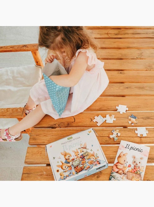 Sassi Junior | Puzzle magique à l'eau enfant 54 pièces coloriage réutilisable - Kiabi