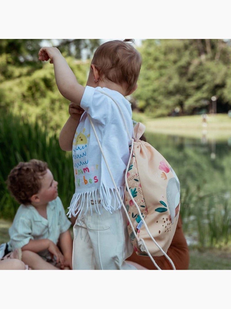 Sassi Junior | Sac à cordon enfant imperméable pour école piscine et sport Beige - Kiabi