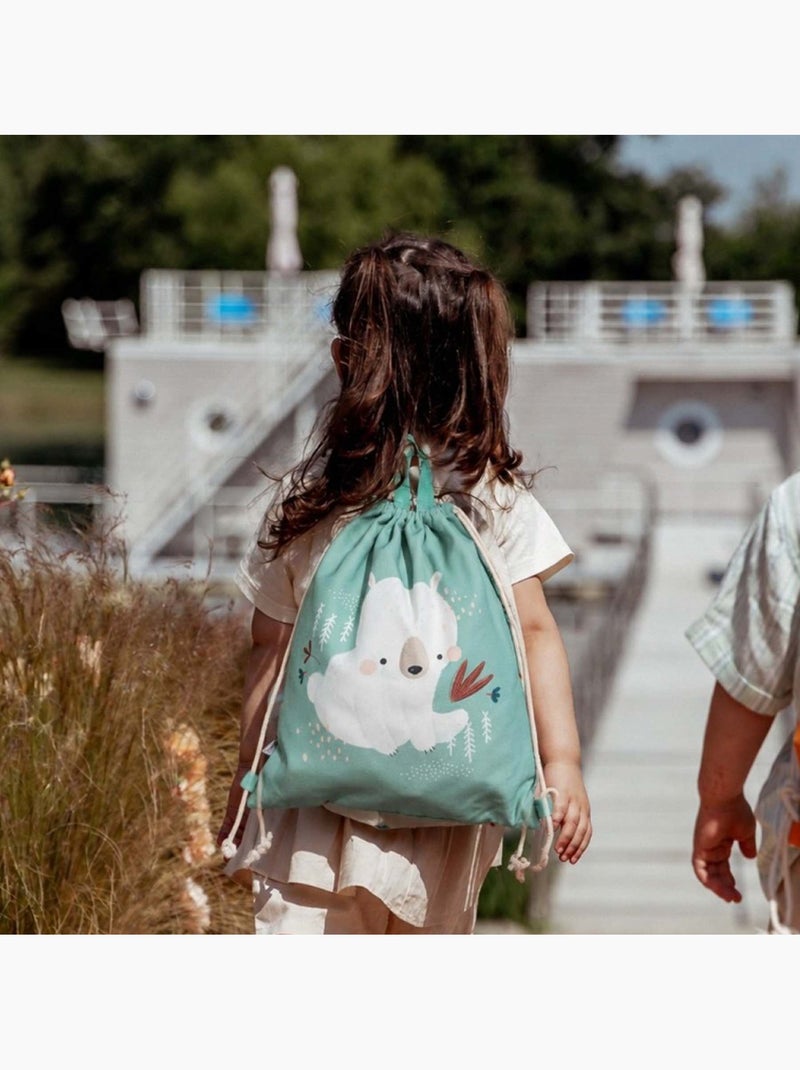 Sassi Junior | Sac à cordon enfant imperméable pour école piscine et sport Bleu turquoise - Kiabi
