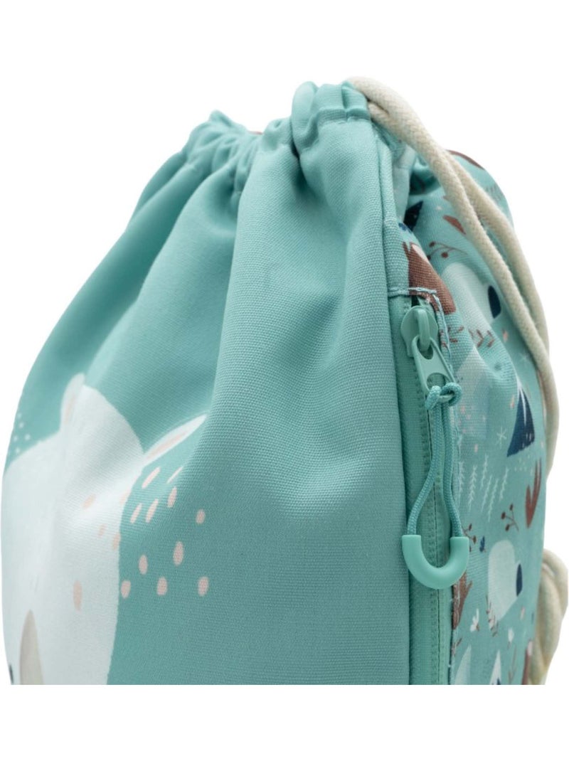 Sassi Junior | Sac à cordon enfant imperméable pour école piscine et sport Bleu turquoise - Kiabi