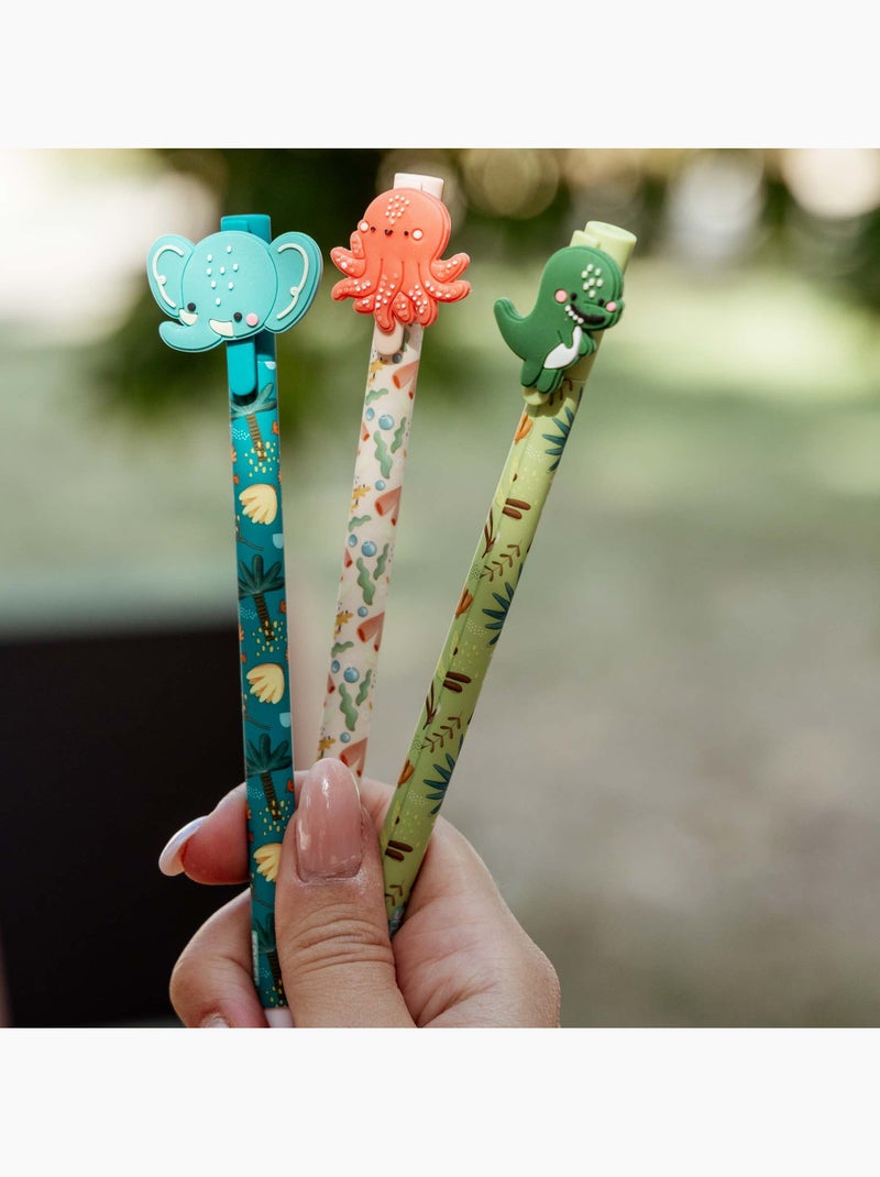 Sassi junior | set de 3 stylos gel effaçables animaux Beige - Kiabi