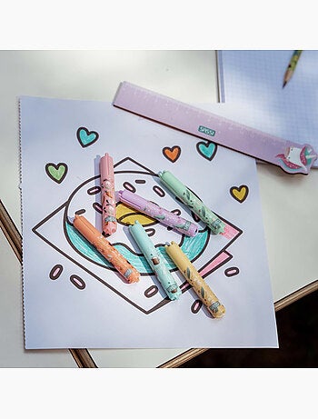 Sassi junior | set de 6 mini surligneurs pastel animaux