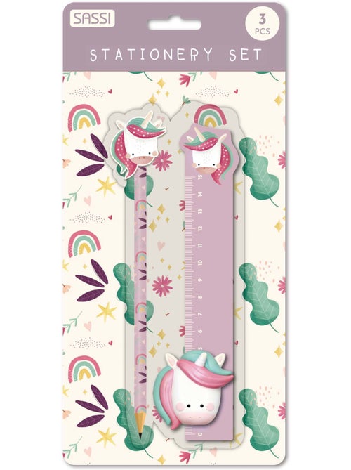 Sassi junior | set de papeterie enfant crayon règle taille-crayon - Kiabi Sassi junior | set de papeterie enfant crayon règle taille-crayon - Kiabi