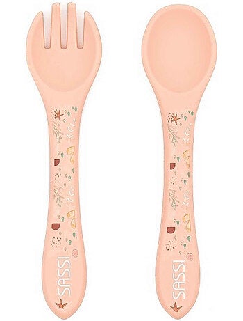Sassi Junior | Set fourchette et cuillère en silicone Animaux