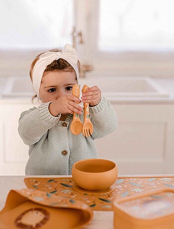 Sassi Junior | Set fourchette et cuillère en silicone Animaux