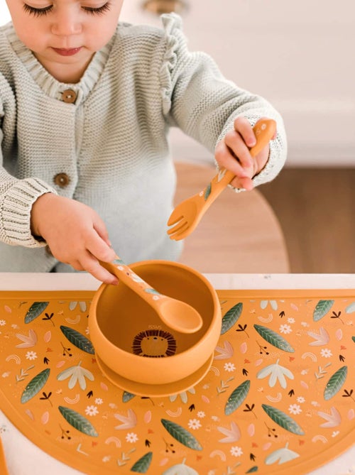 Sassi Junior | Set fourchette et cuillère en silicone Animaux - Kiabi