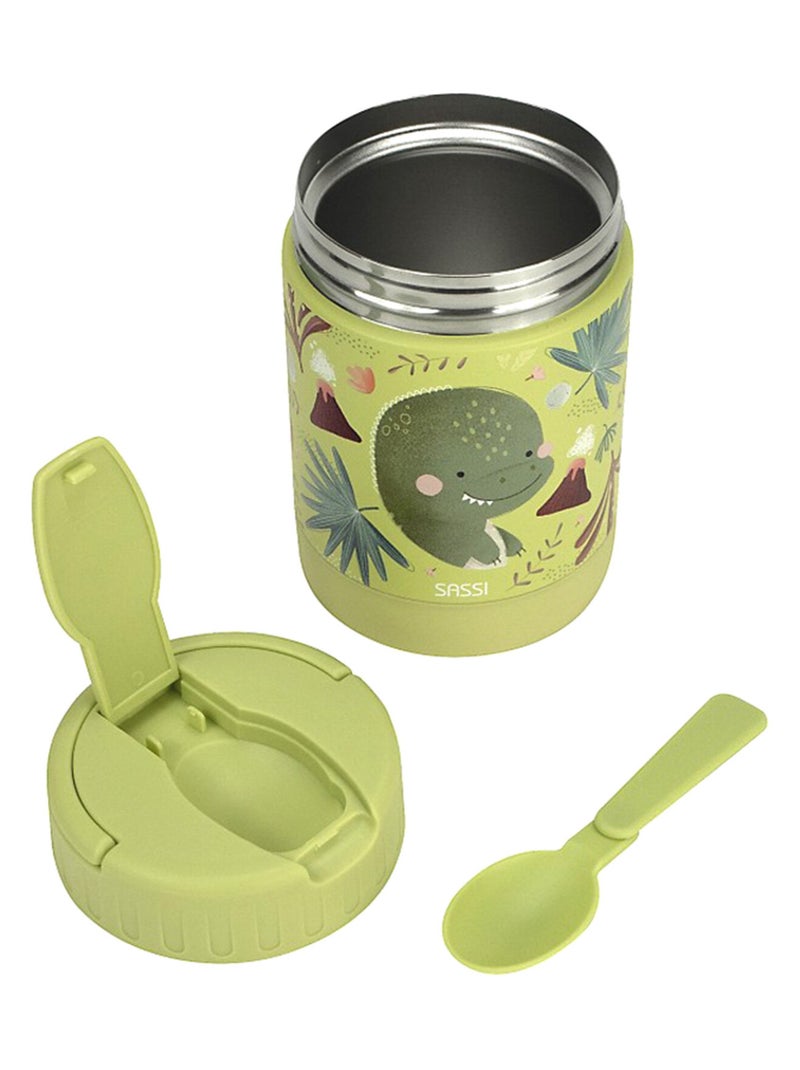 Sassi Junior | Thermos repas bébé en inox Animaux Vert - Kiabi
