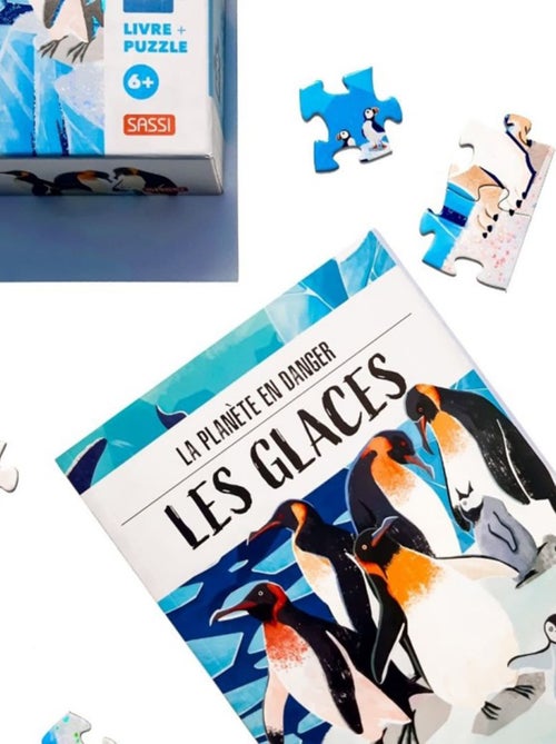 Sassi Junior|Puzzle & Livre - La Planète en Danger Les glaces - Kiabi