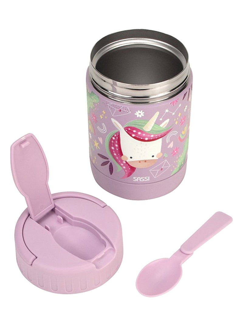 Sassi Junior|Thermos repas bébé en inox Animaux Rose - Kiabi