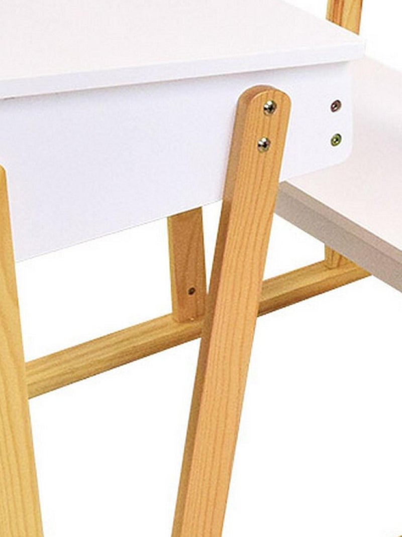 Scandiwood Pupitre en bois pour enfant Blanc - Kiabi