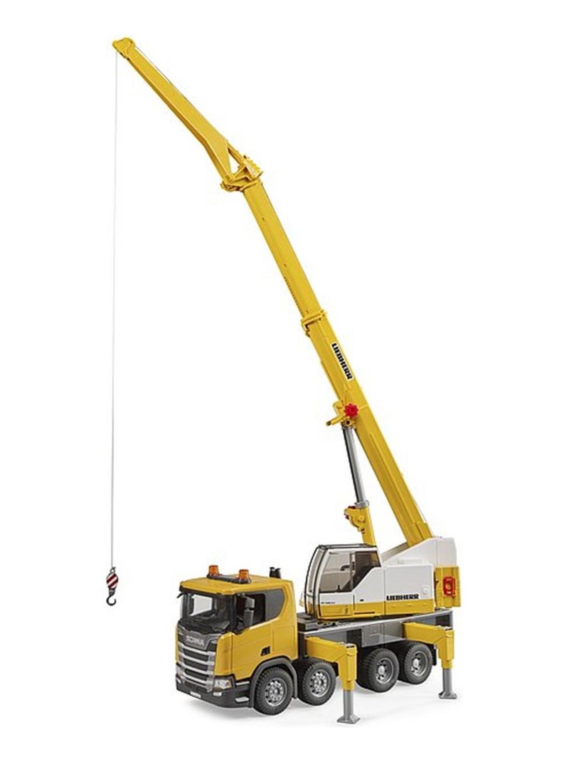 Scania Super 560R Liebherr camion-grue avec module son et lumière Jaune - Kiabi