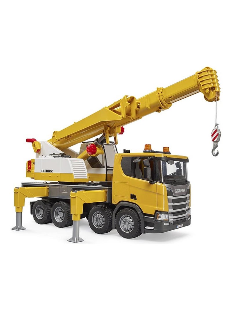 Scania Super 560R Liebherr camion-grue avec module son et lumière Jaune - Kiabi