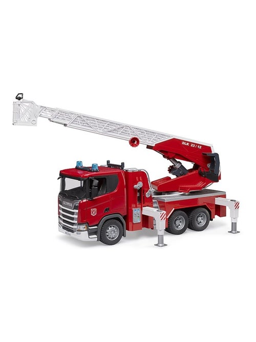 Scania Super 560R Pompiers avec échelle pivotante, pompe à eau et module Light & Sound - Kiabi