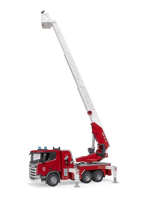 Scania Super 560R Pompiers avec échelle pivotante, pompe à eau et module Light & Sound - Kiabi