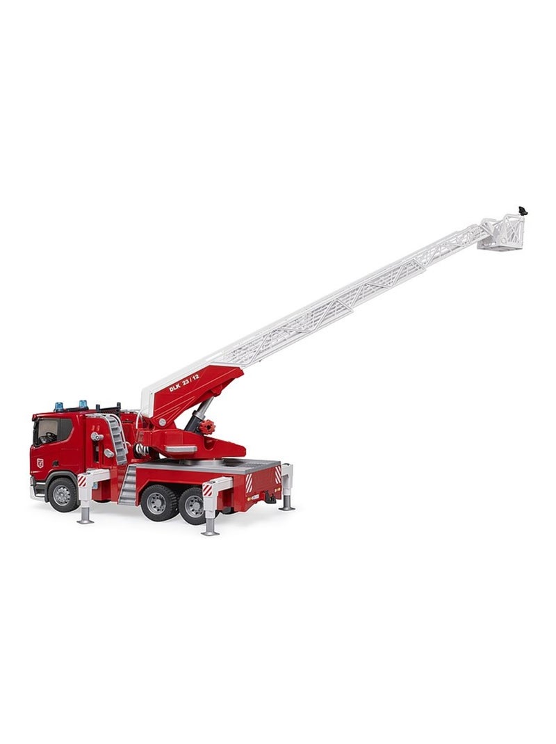 Scania Super 560R Pompiers avec échelle pivotante, pompe à eau et module Light & Sound Rouge - Kiabi