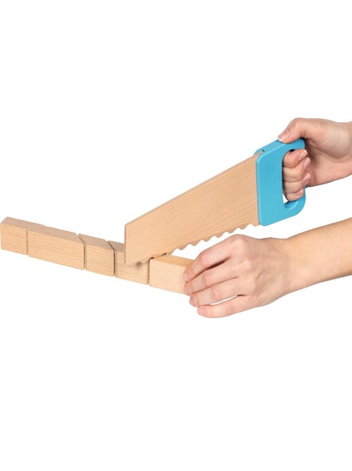 Scie et blocs en bois à scratch - Kiabi
