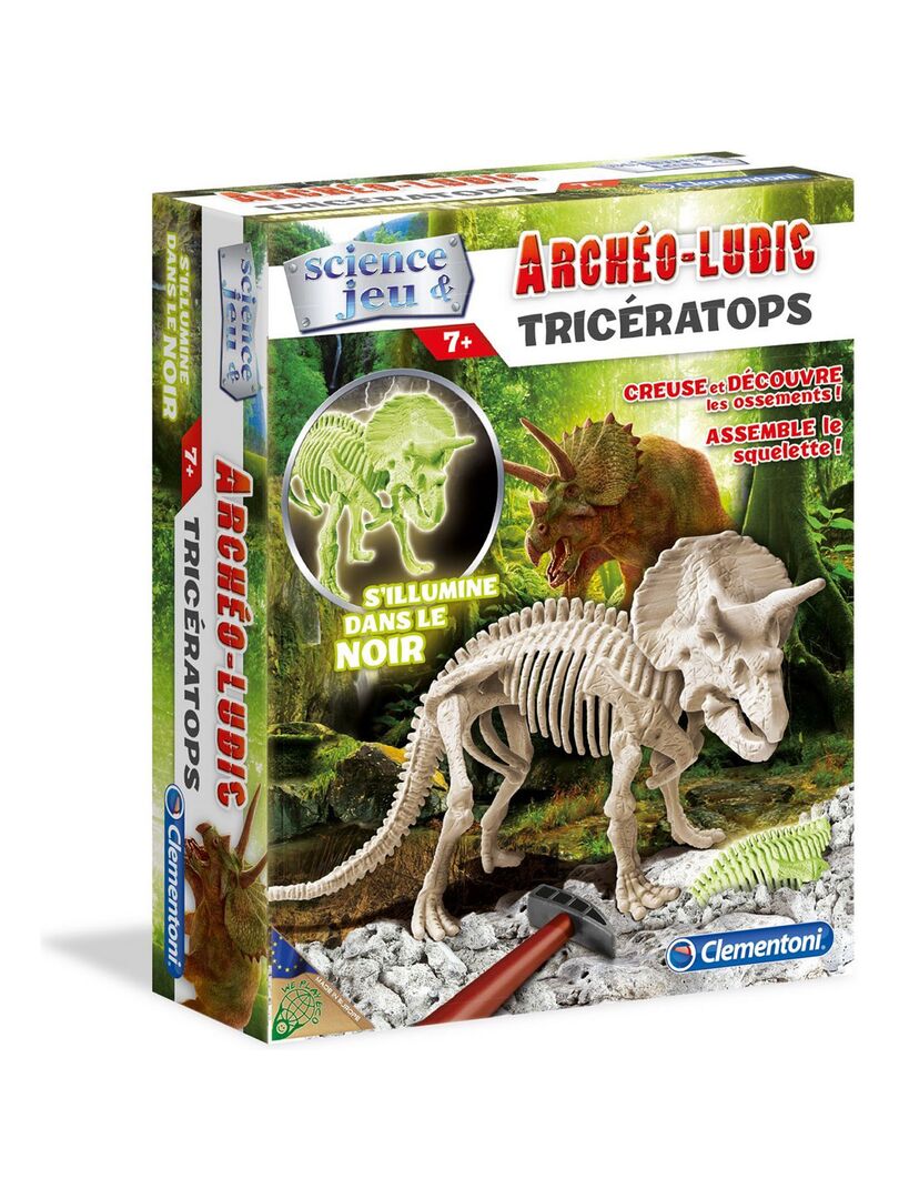 Science et jeu : Archéo-ludic : Tricératops phosphorescent N/A - Kiabi