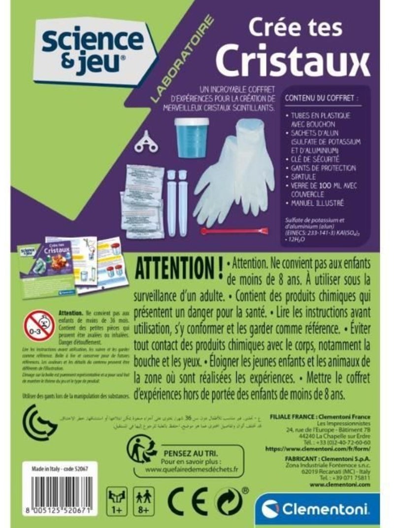 Science et jeu : Crée des cristaux Multicolore - Kiabi