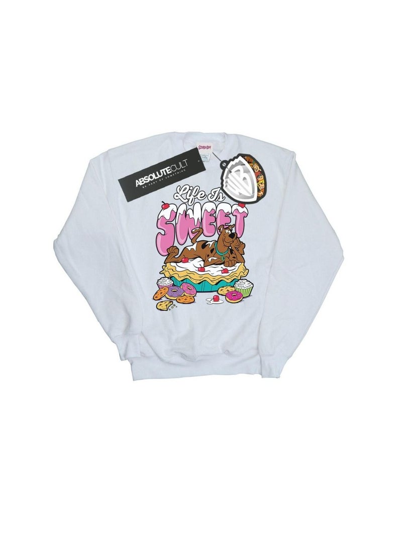 Scooby Doo - Sweat LIFE IS SWEET (Scooby-Doo) Blanc - Kiabi
