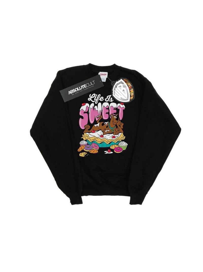 Scooby Doo - Sweat LIFE IS SWEET (Scooby-Doo) Noir - Kiabi