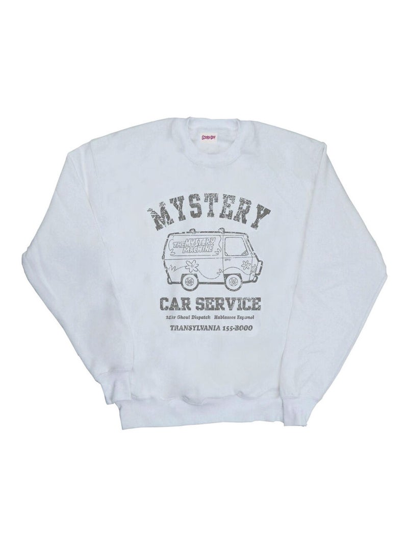 Scooby Doo - Sweat MYSTERY CAR SERVICE Blanc - Kiabi